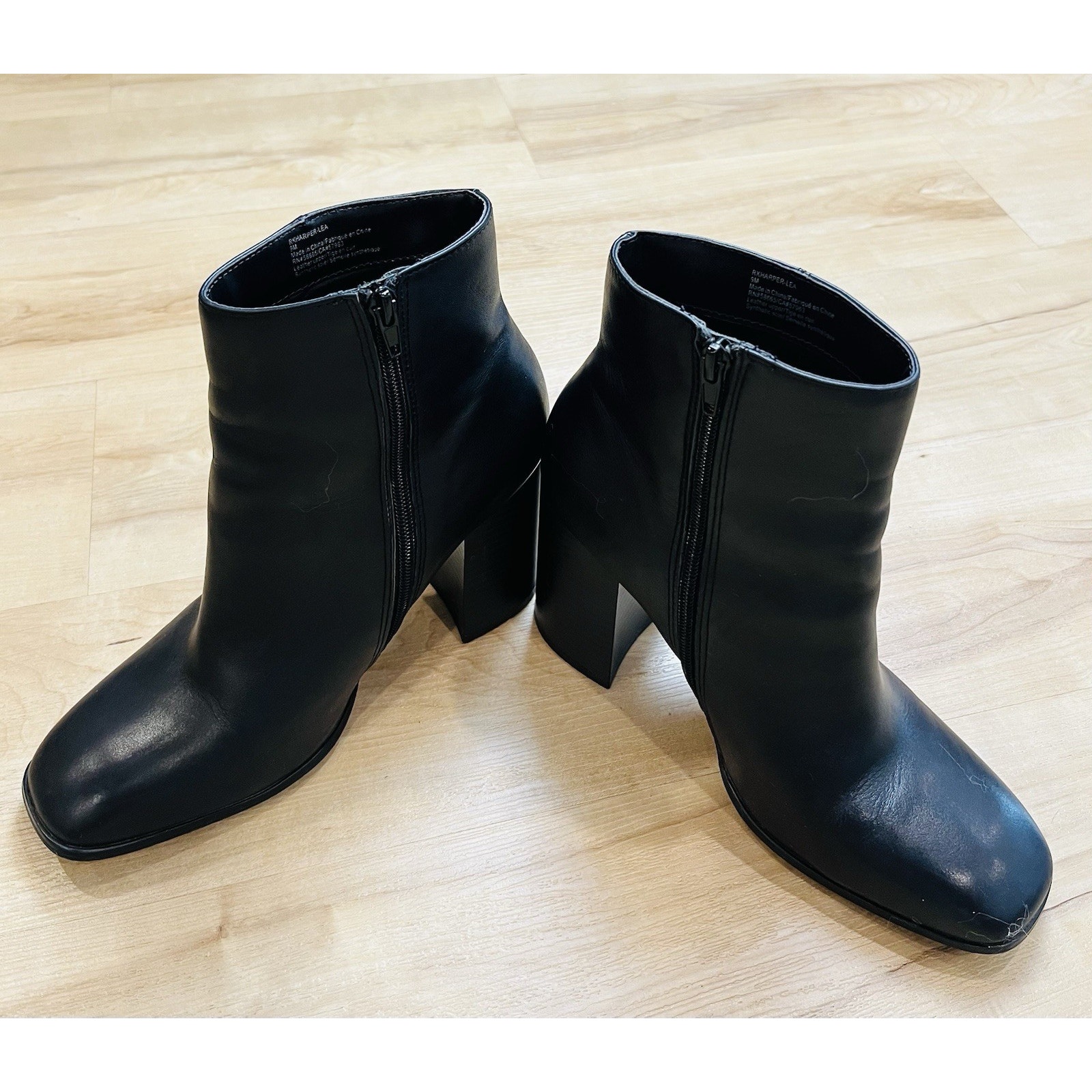 Nordstrom Rack Normandy Block Heel Bootie In Black Sz 9